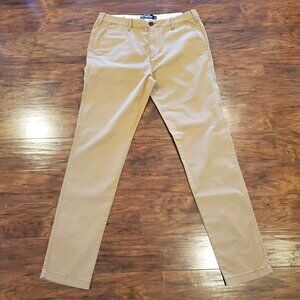 NWT Hollister Mens Skinny Chino Epic Flex Pants W34 L34 Beige